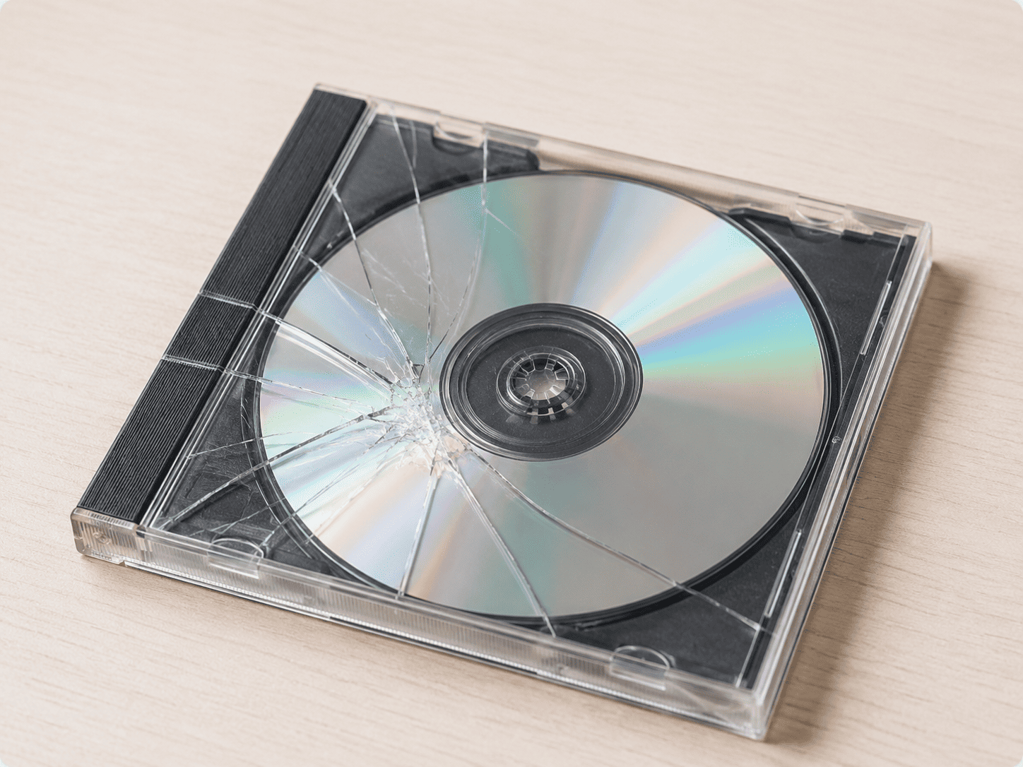 ケースが割れているCD