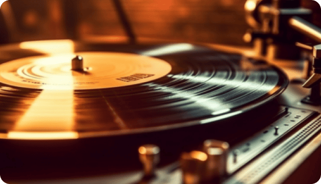 レコードプレーヤーの写真