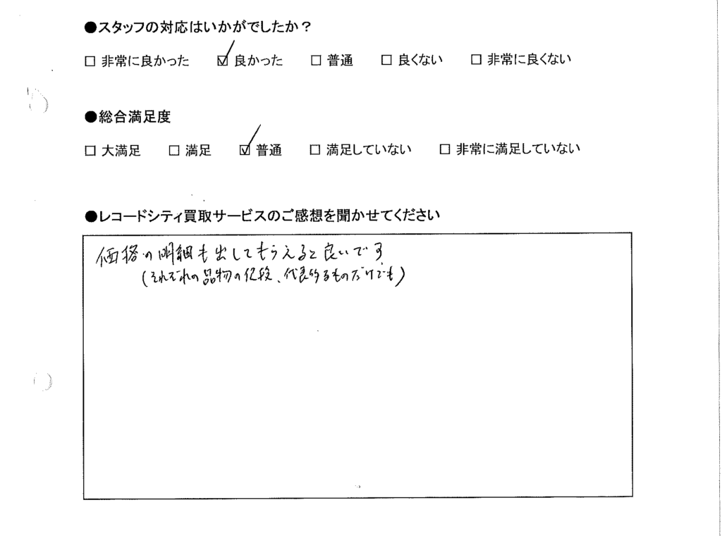 買取りアンケート｜2020年8月
