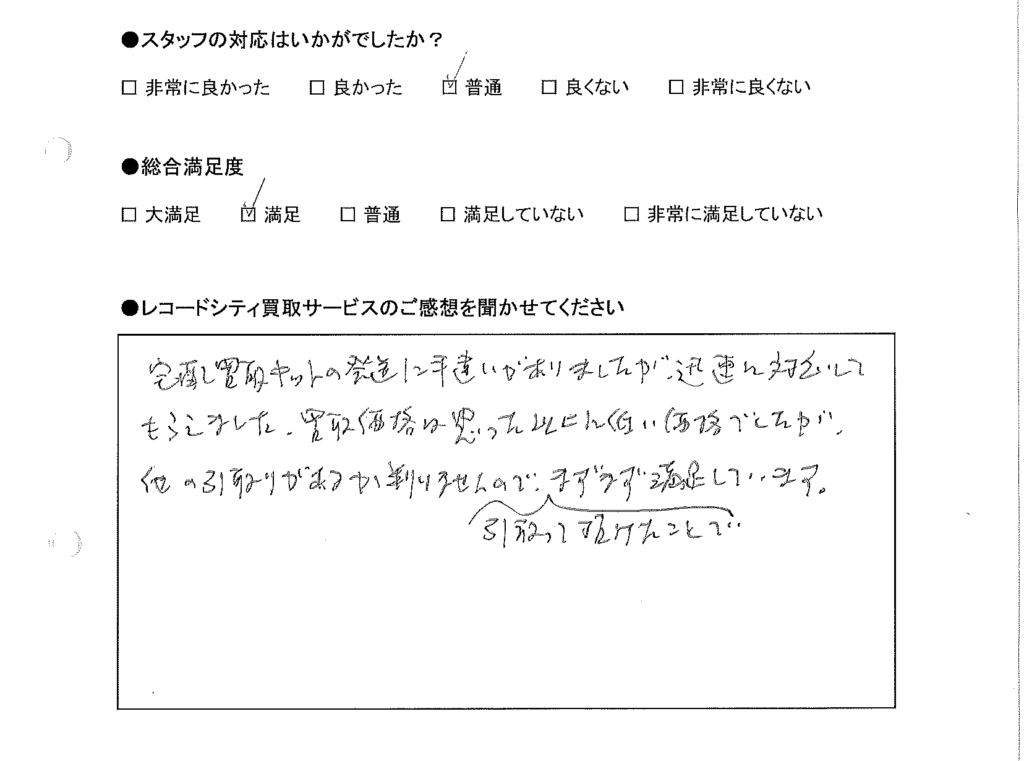 買取りアンケート｜2020年7月