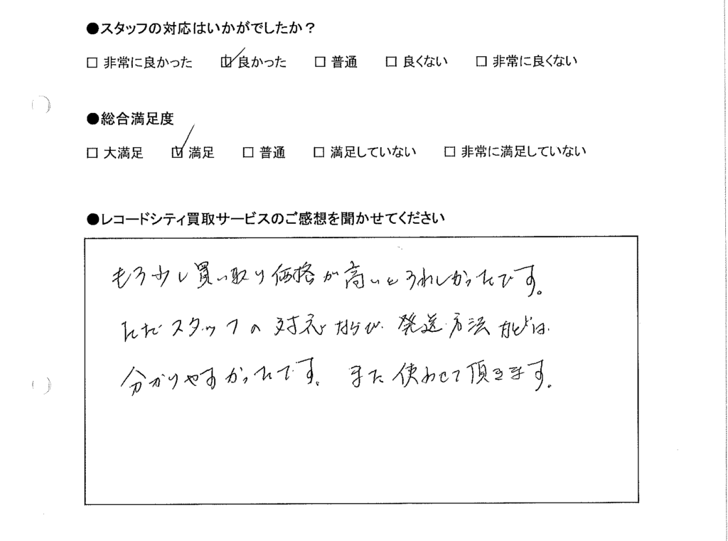 買取りアンケート｜2020年7月