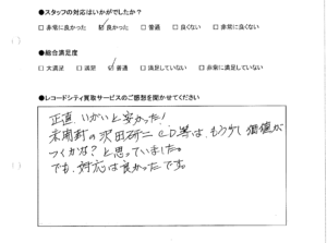 買取りアンケート｜2020年10月