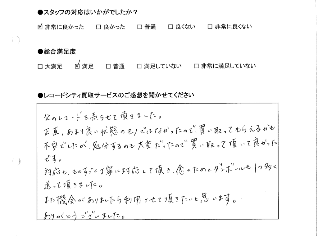 買取りアンケート｜2020年10月