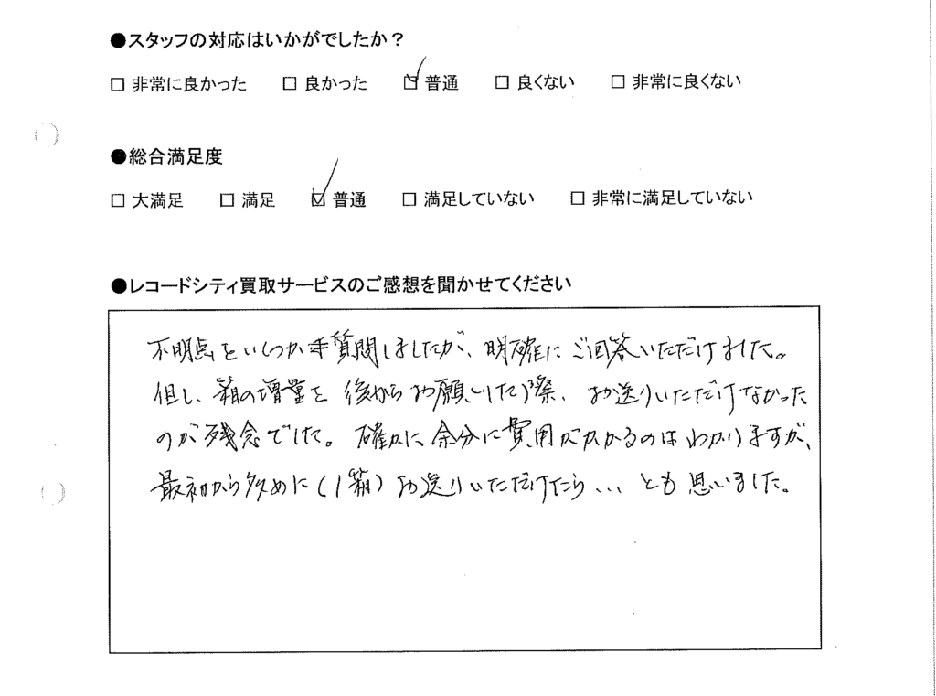 買取りアンケート｜2020年10月