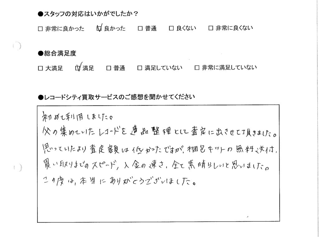 買取りアンケート｜2020年10月