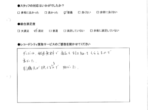 買取りアンケート｜2020年10月