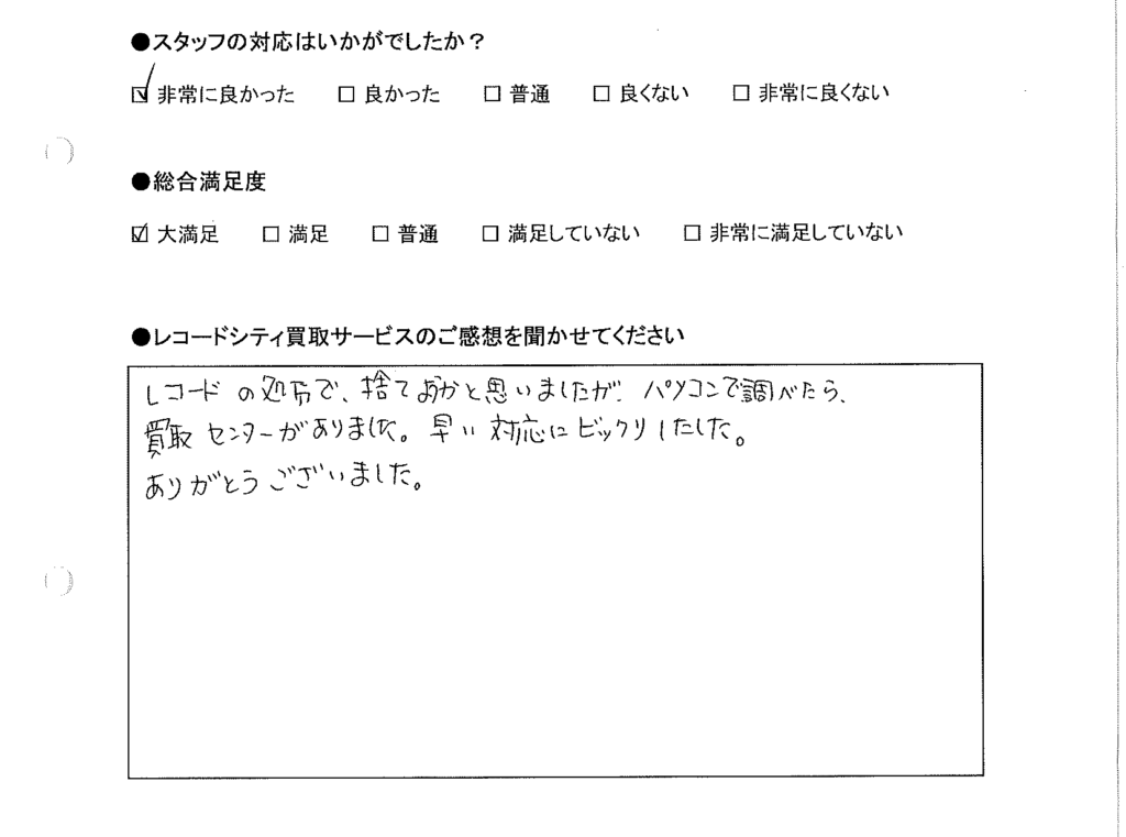 買取りアンケート｜2020年9月