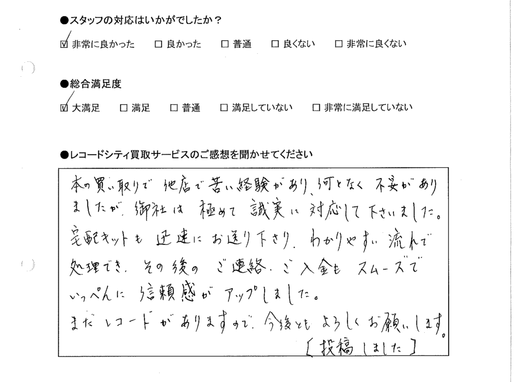 買取りアンケート｜2020年11月