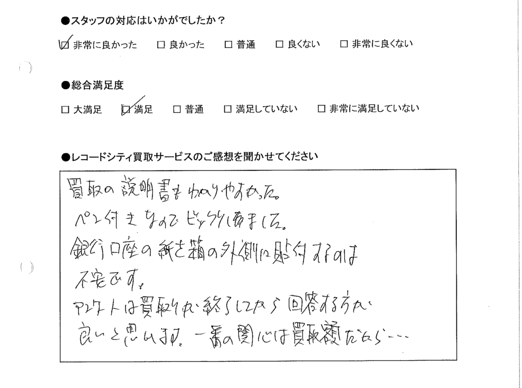 買取りアンケート｜2020年11月