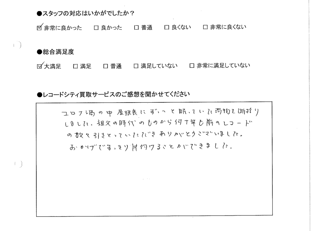 買取りアンケート｜2020年12月