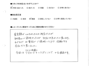 買取りアンケート｜2020年12月