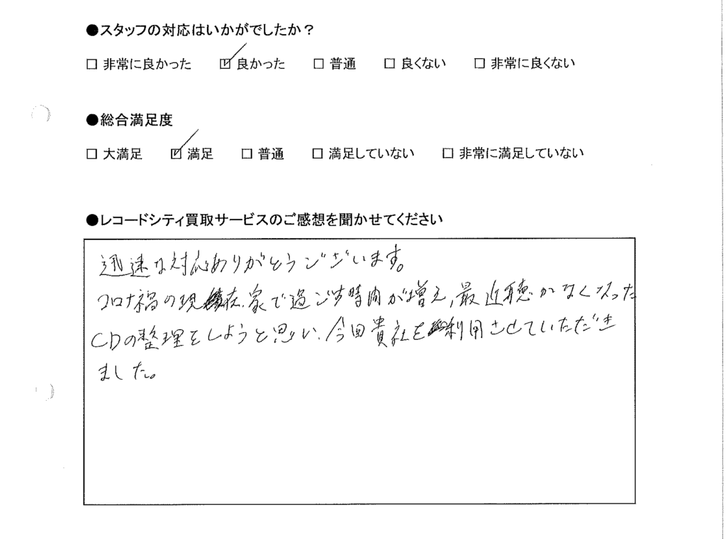 買取りアンケート｜2021年1月