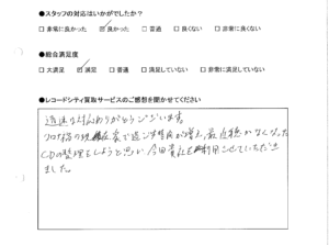 買取りアンケート｜2021年1月