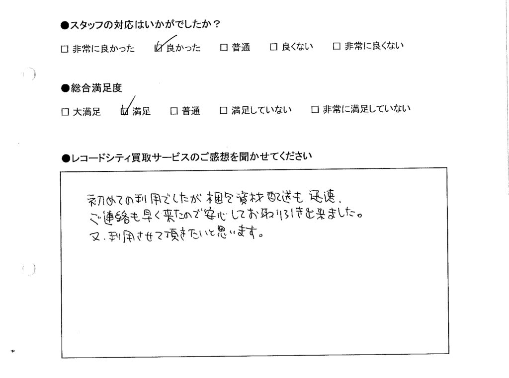 買取りアンケート｜2021年1月