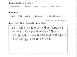 買取アンケート｜2021年4月