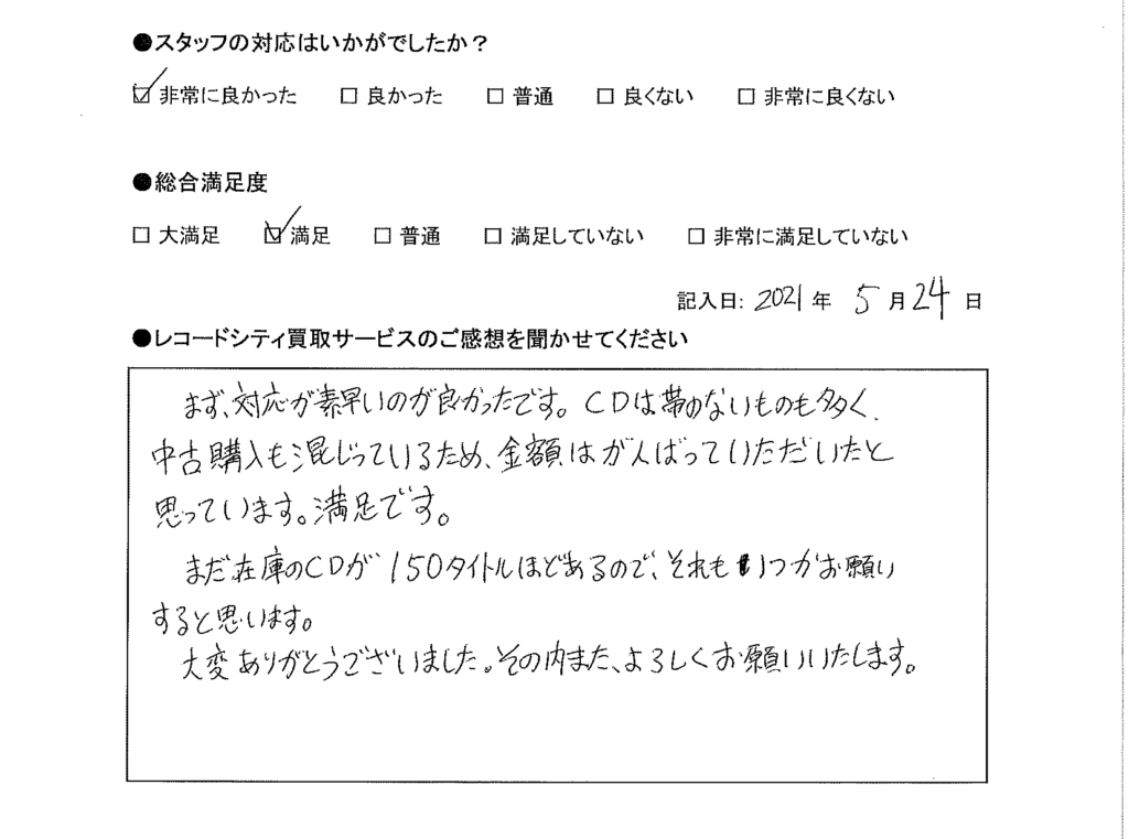 買取アンケート｜2021年5月