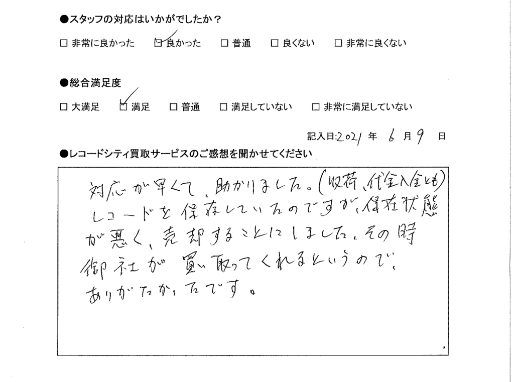 買取アンケート｜2021年6月