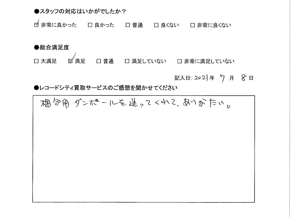 買取アンケート｜2021年7月