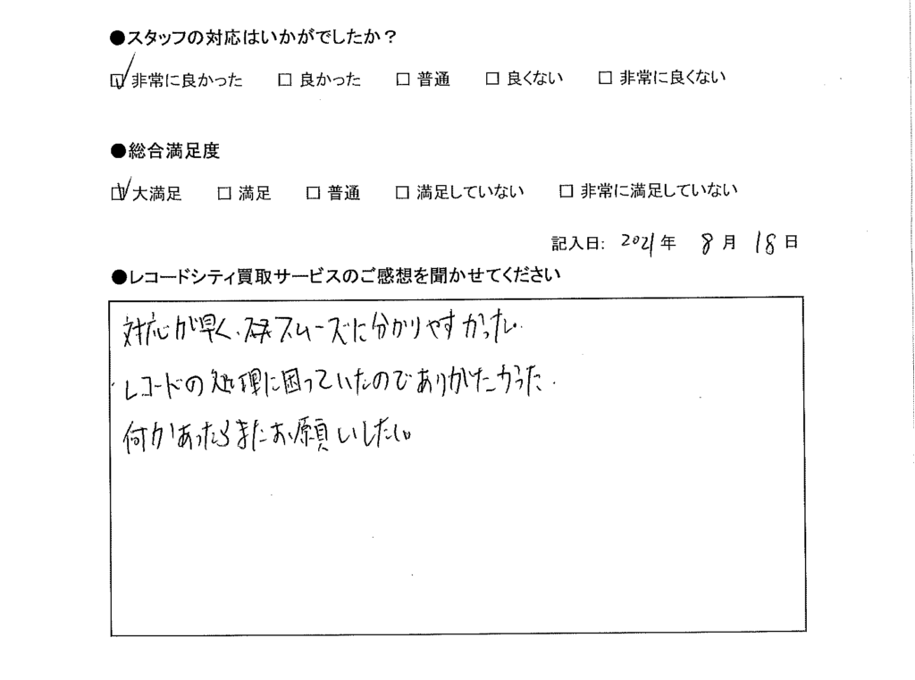 買取アンケート｜2021年8月