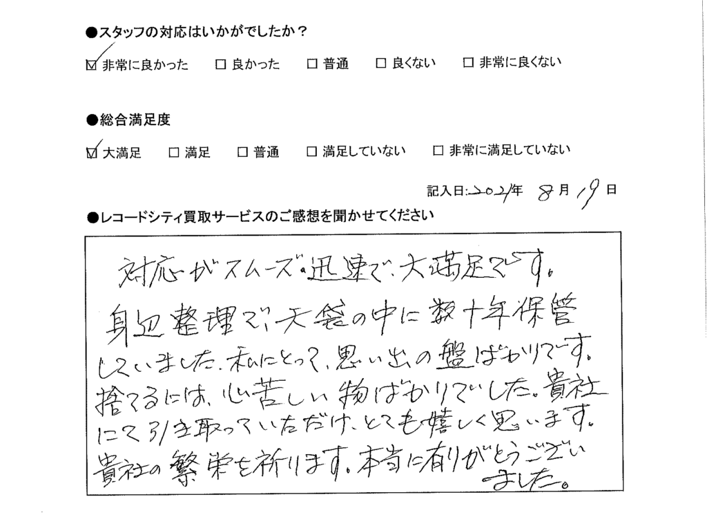 買取アンケート｜2021年8月