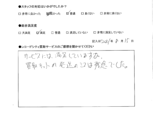 買取アンケート｜2021年8月