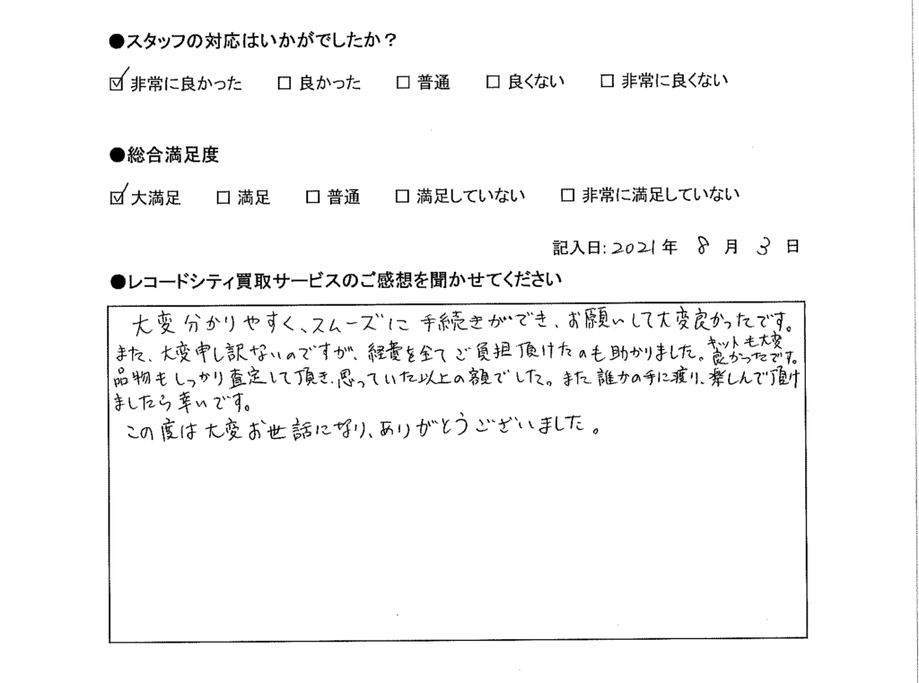 買取アンケート｜2021年8月
