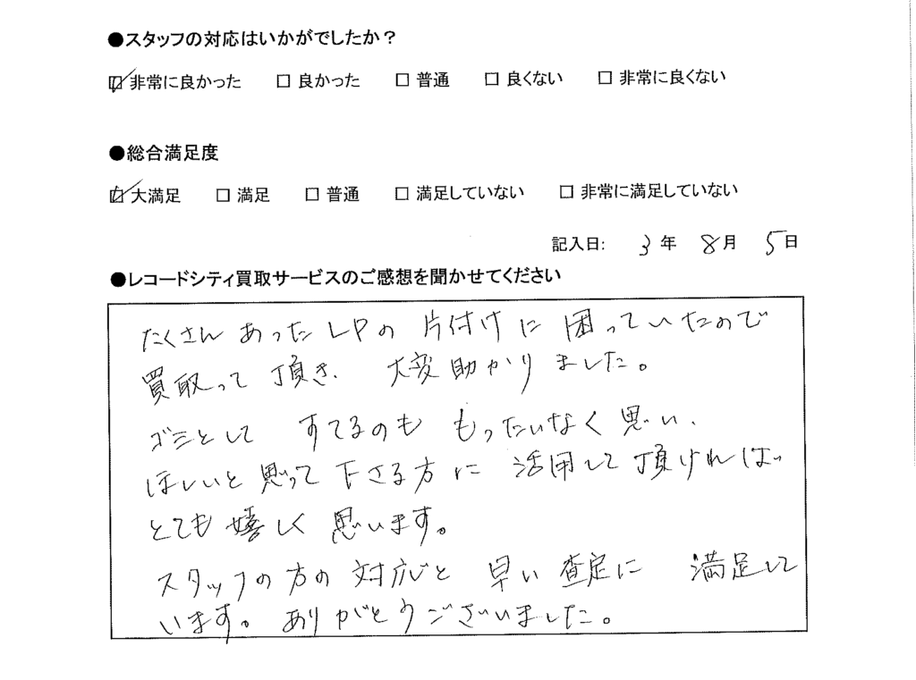 買取アンケート｜2021年8月
