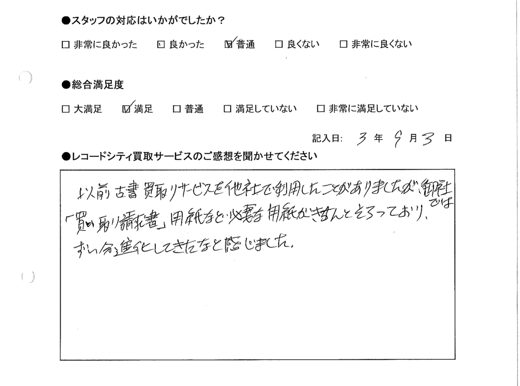 買取アンケート｜2021年9月