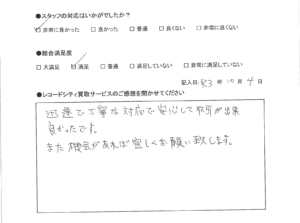 買取アンケート｜2021年10月