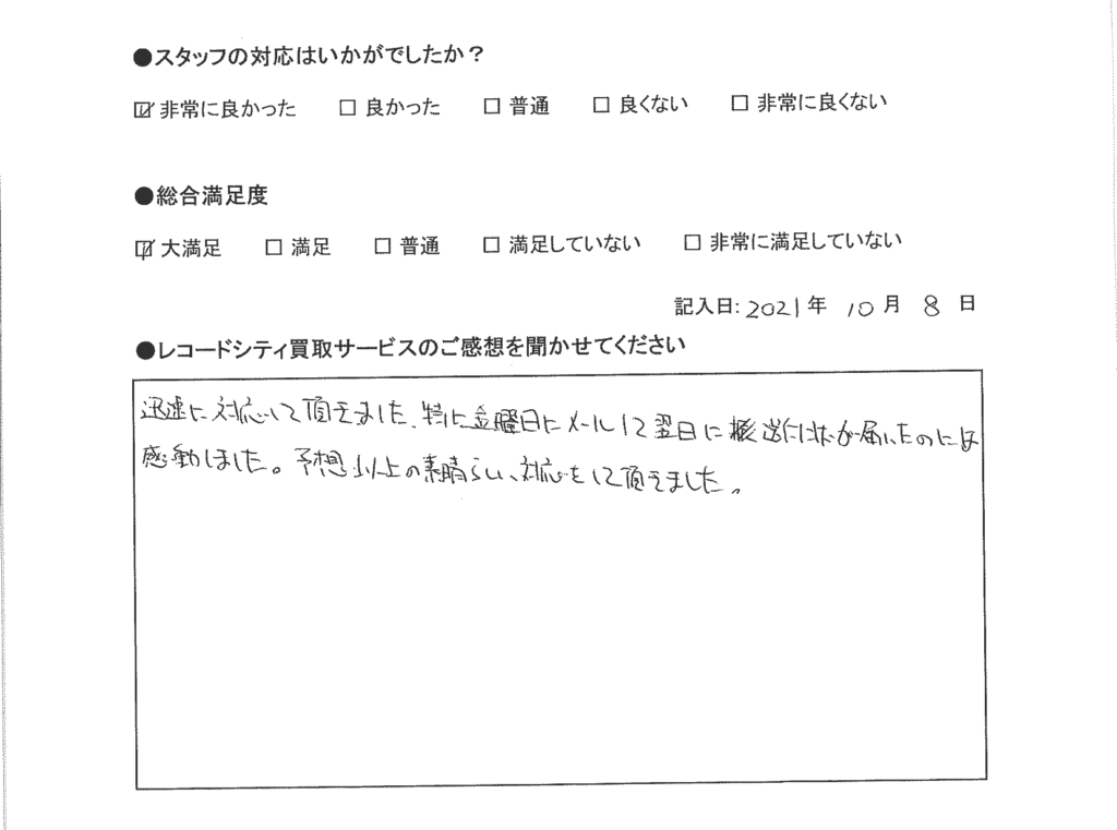 買取アンケート｜2021年10月