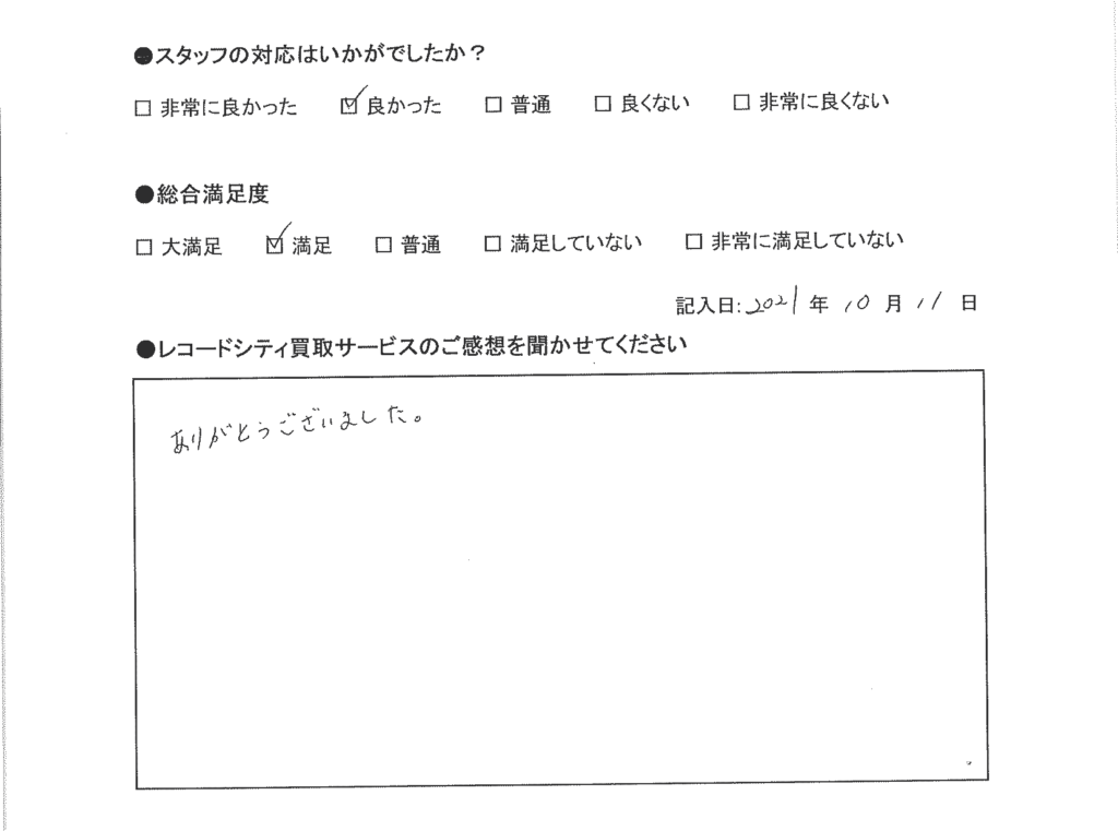 買取アンケート｜2021年10月