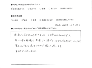買取アンケート｜2021年10月