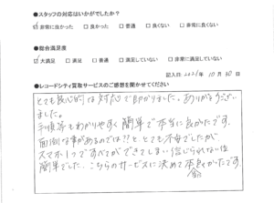 買取アンケート｜2021年10月