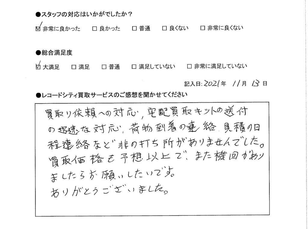 買取アンケート｜2021年11月