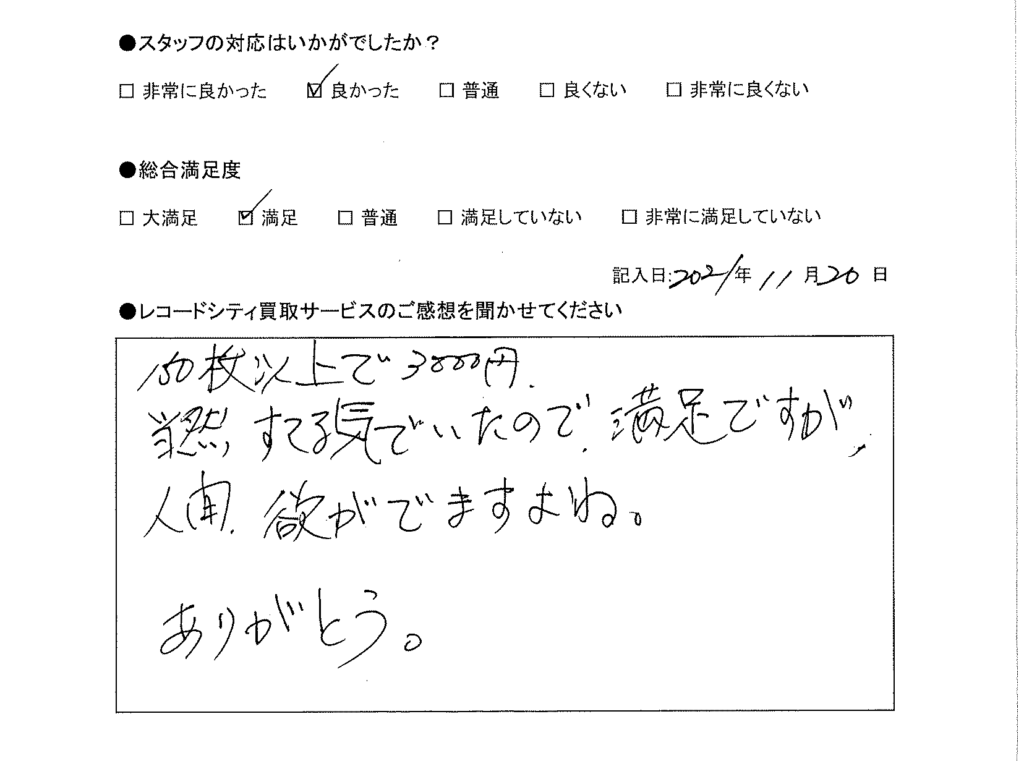 買取アンケート｜2021年11月