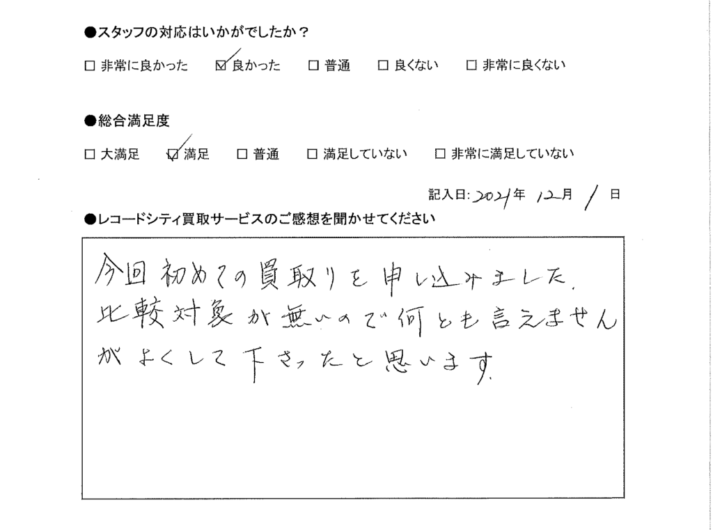 買取アンケート｜2021年12月