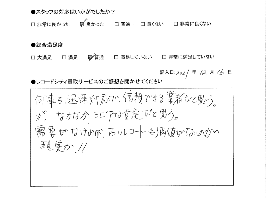 買取アンケート｜2021年12月