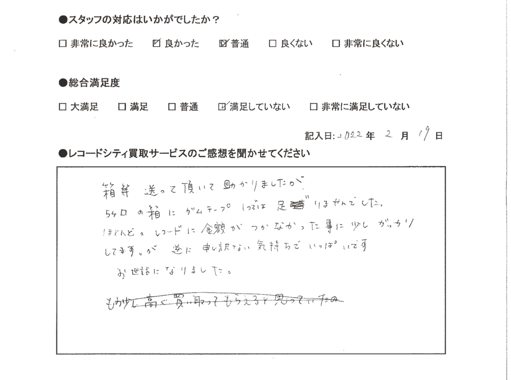 買取アンケート｜2022年2月