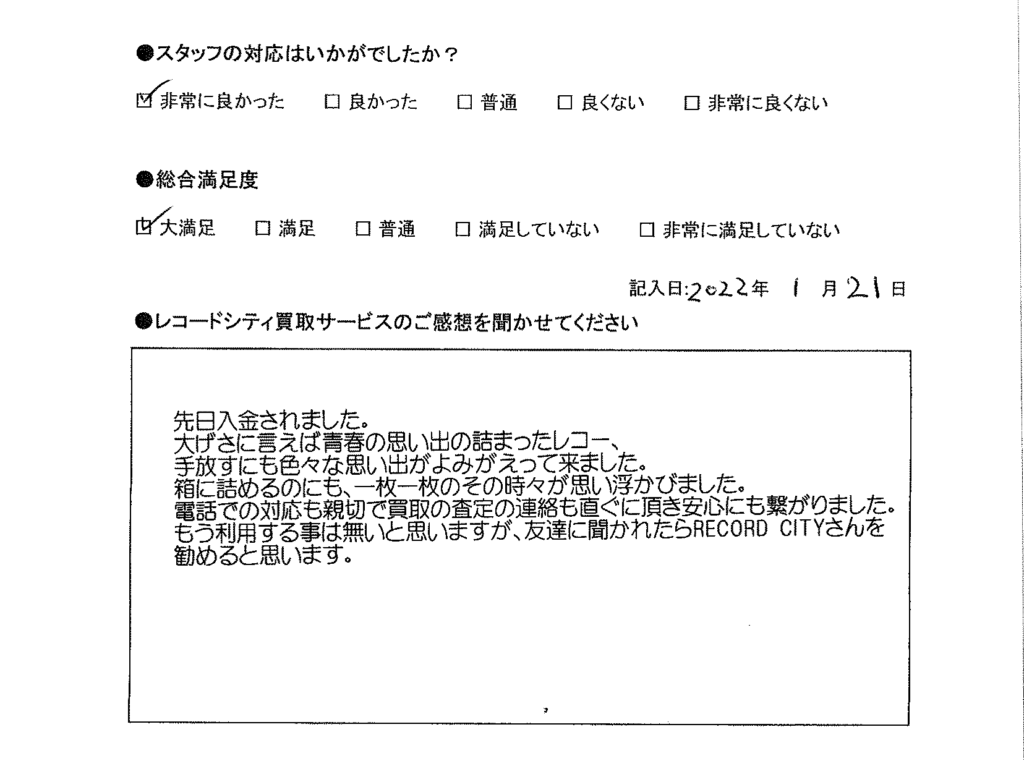 買取アンケート｜2022年1月