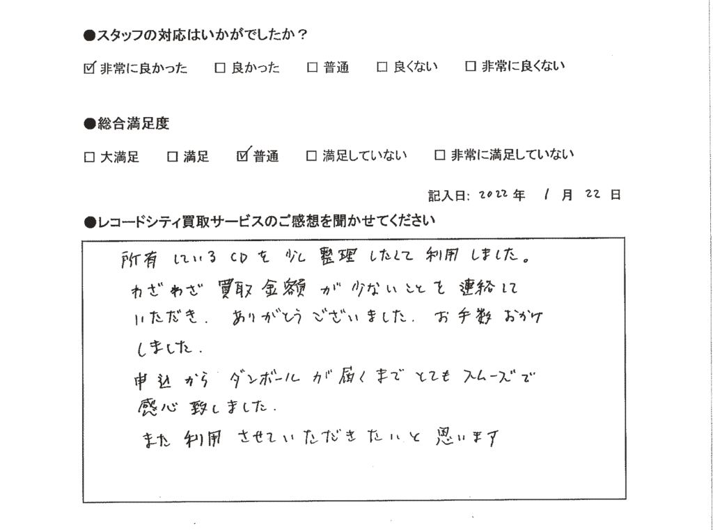 買取アンケート｜2022年1月