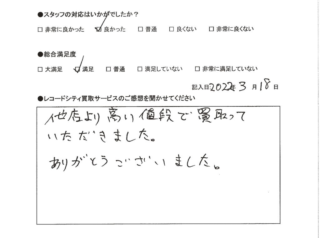 買取アンケート｜2022年3月
