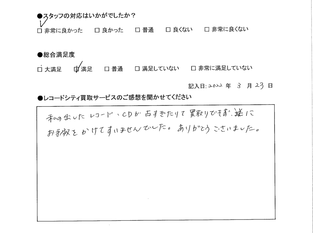 買取アンケート｜2022年3月