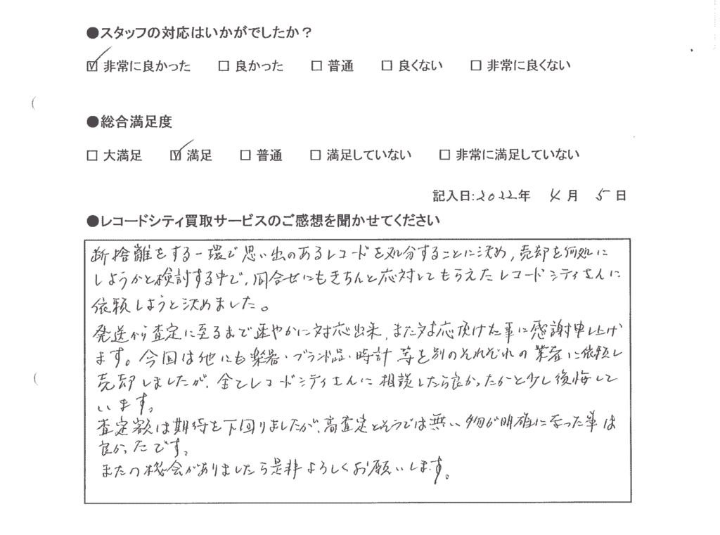 買取アンケート｜2022年4月