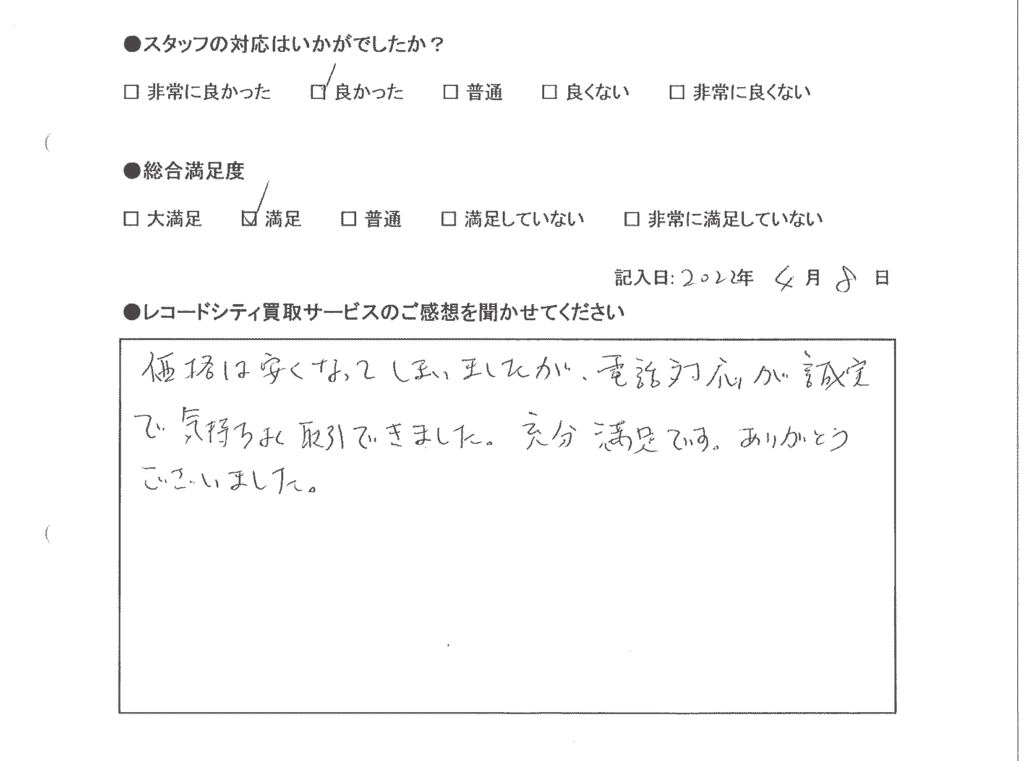 買取アンケート｜2022年4月