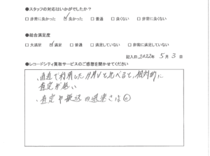 買取アンケート｜2022年５月