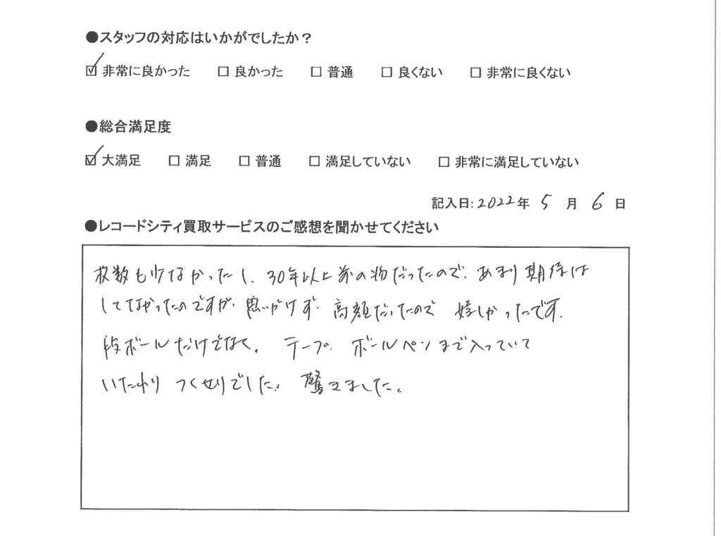 買取アンケート｜2022年５月