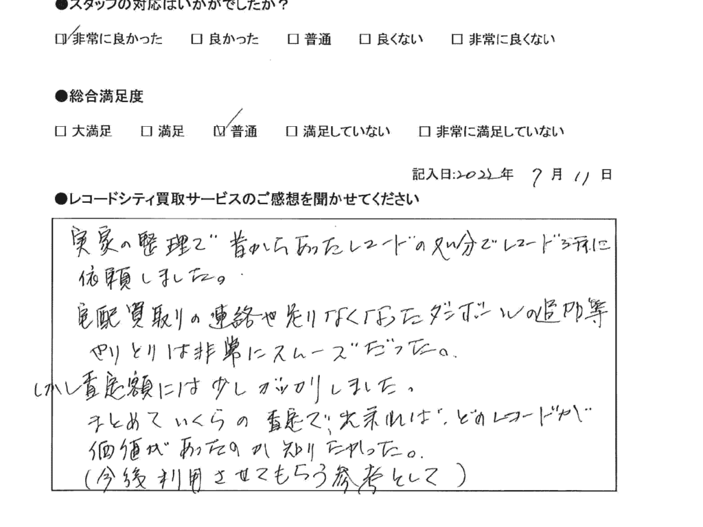 買取アンケート｜2022年7月