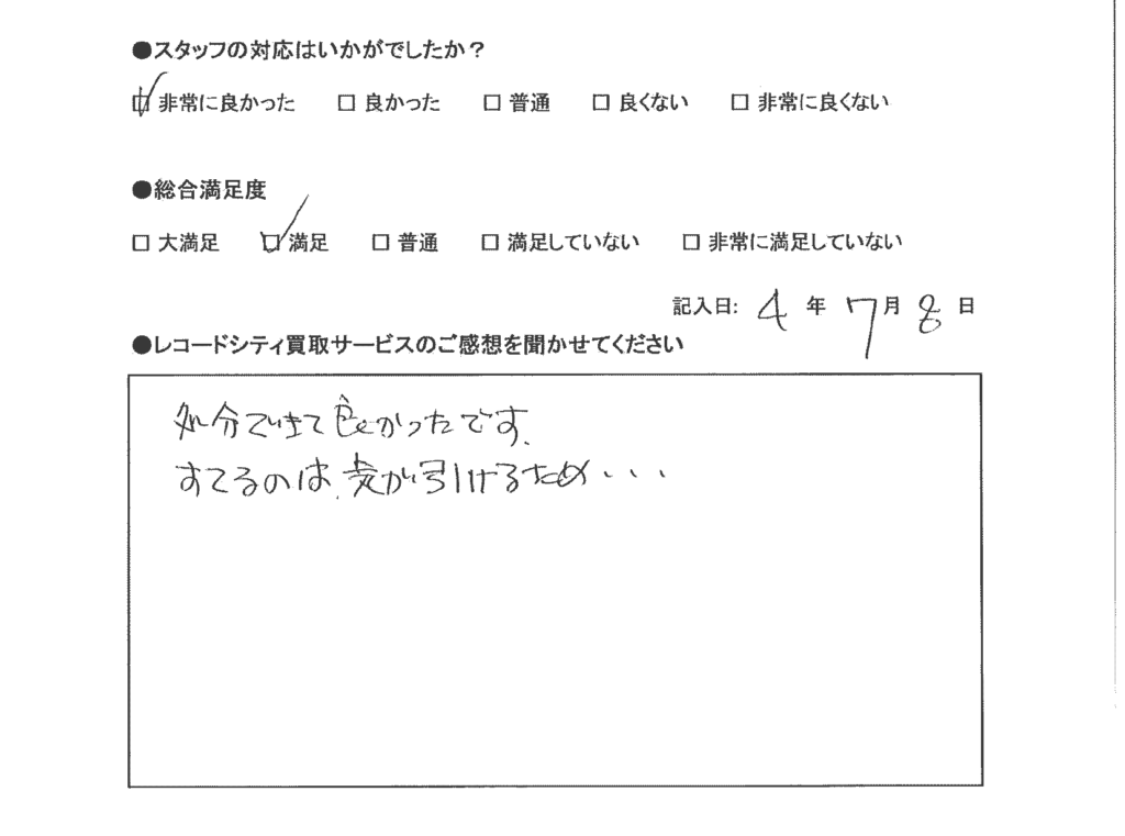 買取アンケート｜2022年7月