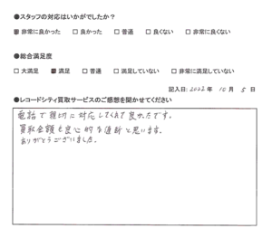 買取アンケート｜2022年12月