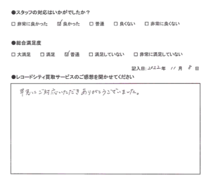 買取アンケート｜2022年12月